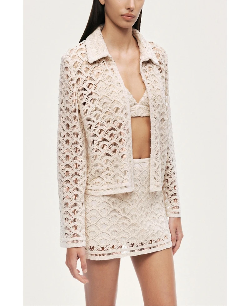 Nocturne Women's Cropped Lace Jacket