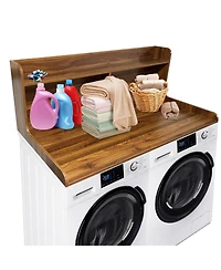 Homfan 2-Tier Washer and Dryer Countertop Organizer Shelf - Space-Saving Laundry Room Storage