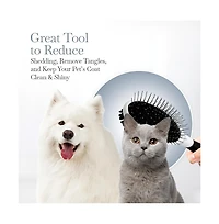Aronkl Steel Pin & Nylon Bristle Pet Brush for Dogs & Cats