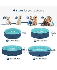 Aronkl Foldable Collapsible Dog Pool with Non Slip Base
