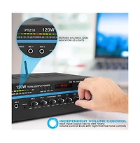 Pyle 120W Bluetooth Microphone Pa Mono Amplifier with Usb/Sd/Fm