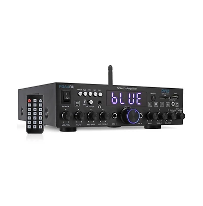Pyle Bluetooth Stereo Amplifier Receiver - Optical, Phono, Coaxial, Fm Radio, Usb & Sd Memory Card Readers, Line, Input, Digital Led Display
