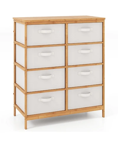 Gouun 8 Drawers Dresser with Removable Fabric Bins for Bedroom