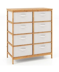 Gouun 8 Drawers Dresser with Removable Fabric Bins for Bedroom
