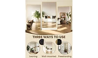 Antok Full Length Mirror 81"x41" Oversized Floor Mirror for Living Room Cloakroom Gold Rect Style