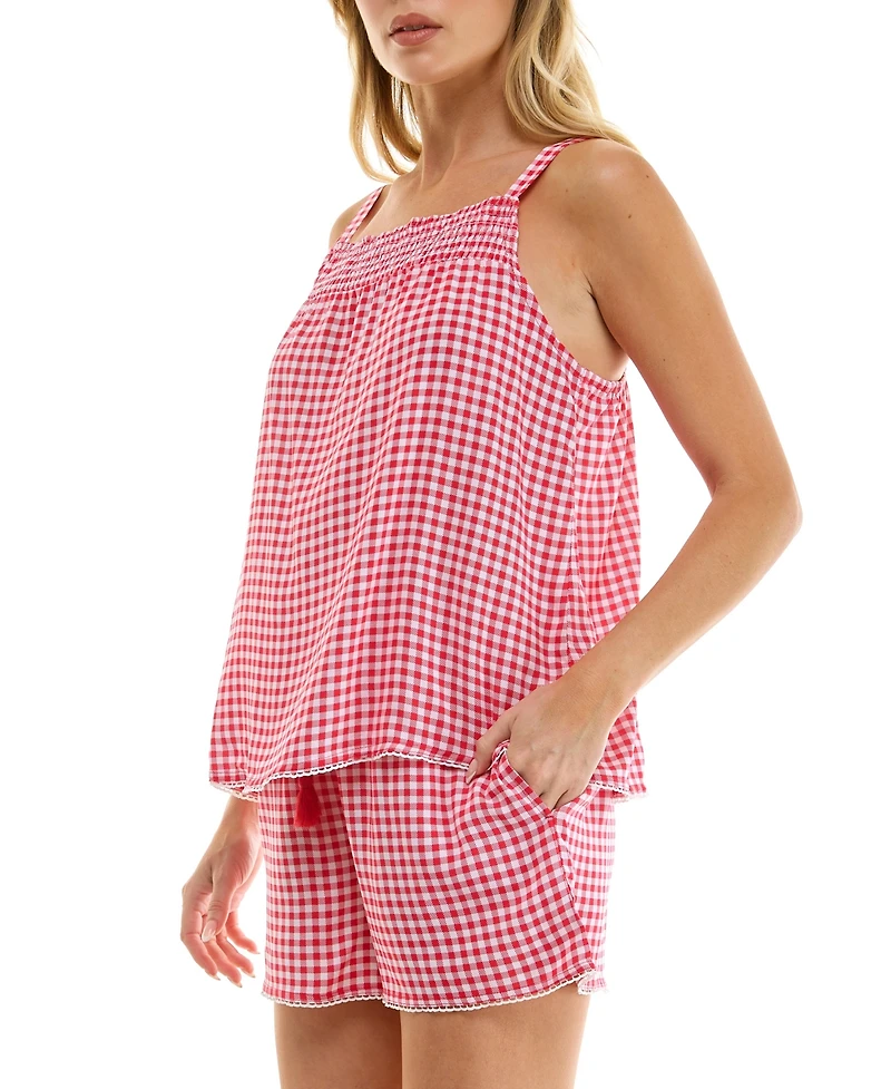 Roudelain Women's Sleeveless Top and Pull-On Shorts, 2Pc Set