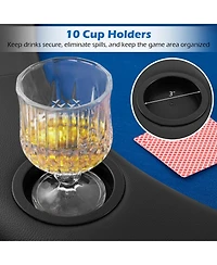 Slickblue Foldable Poker Table Top 84 x 42 Inch for 10 Players Padded