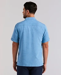 Cubavera Men's Palm Print Short-Sleeve Button-Down Shirt