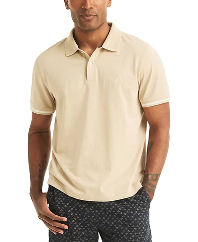 Nautica Men's Short-Sleeve Compact Seersucker Polo Shirt