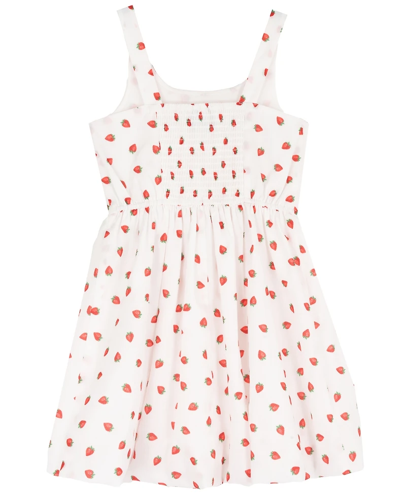 Rare Editions Girls' 7-16 Strawberry-Print Sleeveless Dress