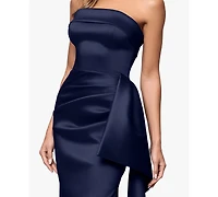 Xscape Women's Strapless Ruffle Long Dress