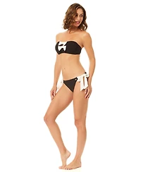 CeCe Women's Bow Bandeau Neck Bikini Top
