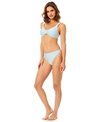 CeCe Women's V-Neck Adjustable Straps Knot Bikini Top