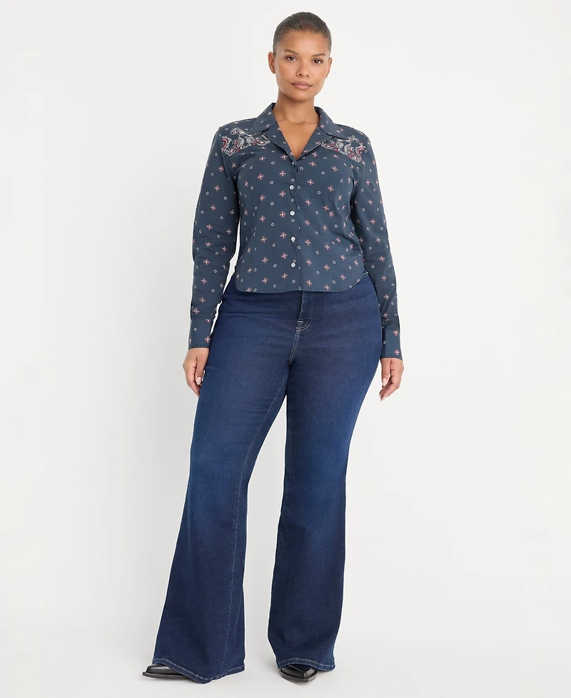 Good American Women's Dolly Joleans Flare Jeans