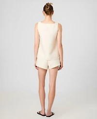 French Connection Womens Sleeveless Square Neck Top Relaxed Fit Shorts