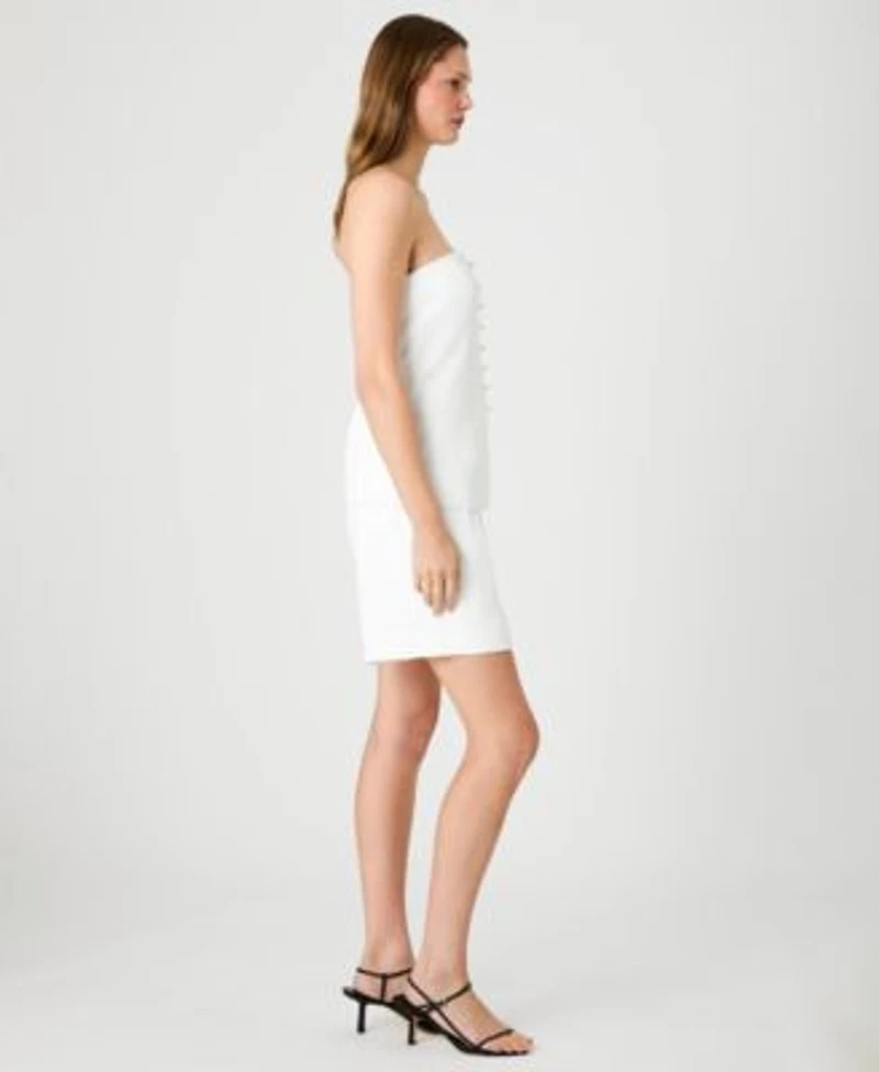 French Connection Womens Harry Suiting Strapless Top With Harry Suiting Bermuda Shorts
