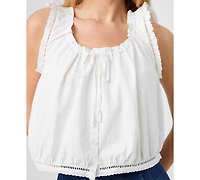 French Connection Women's Sleeveless Cotton Top