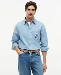 Tommy Hilfiger Men's Denim Embroidered Logo Shirt