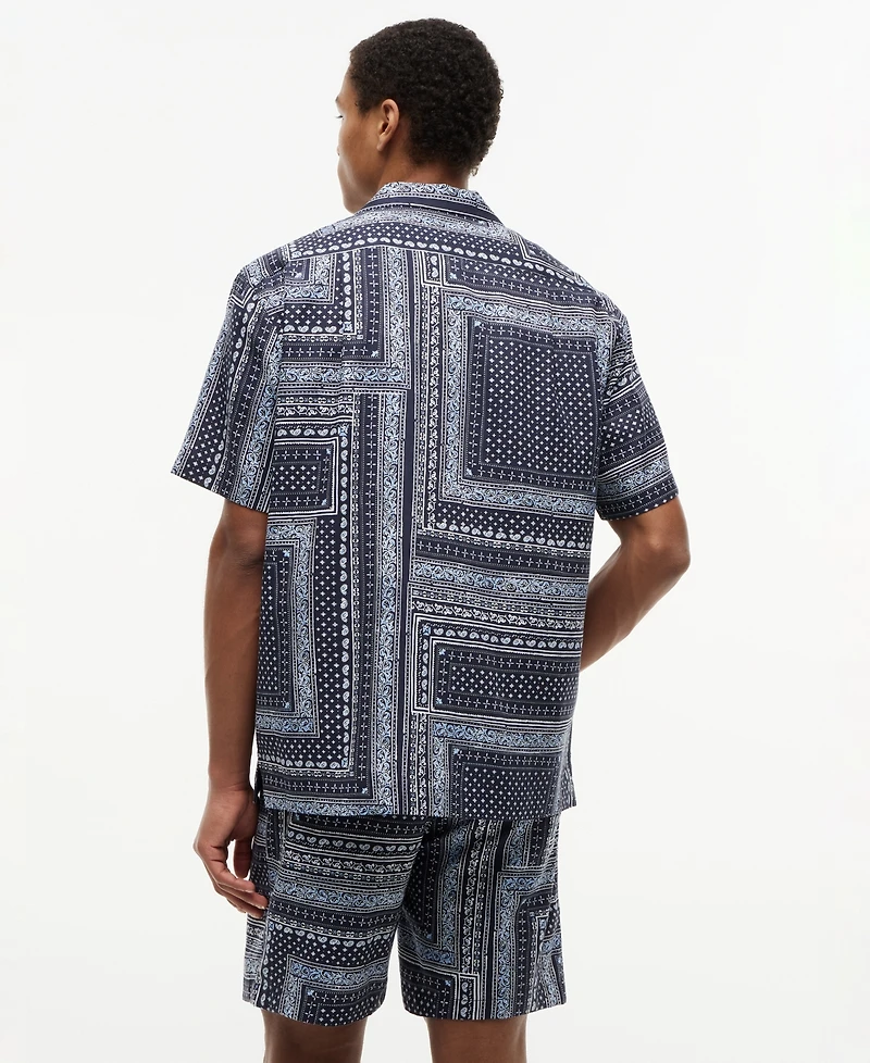 Tommy Hilfiger Men's Bandana Print Shirt