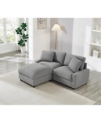 Streamdale Furniture Modular L-Shape Sectional Sofa with Storage Ottoman