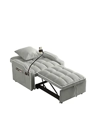 Streamdale Furniture 3-in-1 Convertible Sleeper Sofa Chair Bed with Usb/Type-c