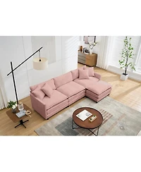 Streamdale Furniture L-Shaped Modular Chenille Sofa