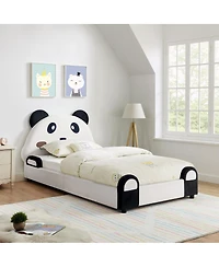 Streamdale Furniture Panda Kids Bed, Padded Edges, Solid Wood Frame