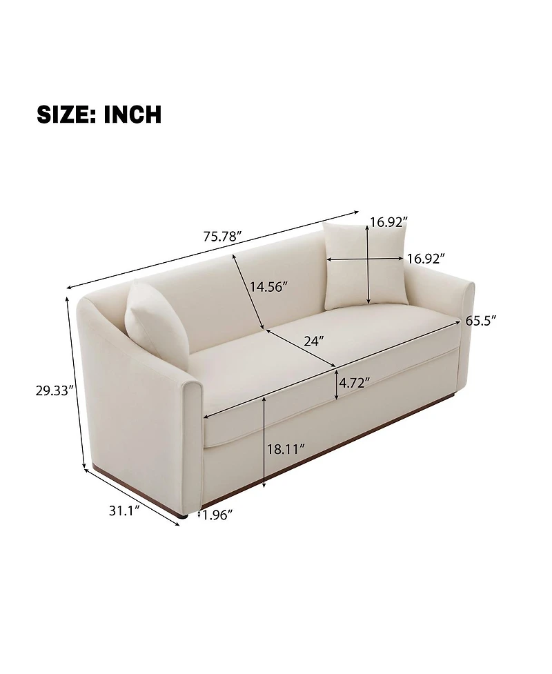 Streamdale Furniture 3-Seater Sofa with Pillows