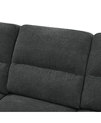 Streamdale Furniture 3 Seater Sofa Modern Textured Fabric Couch
