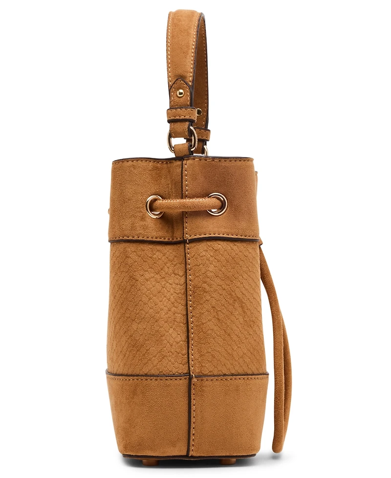 Anne Klein Textured Faux Suede Mini Bucket Handbag