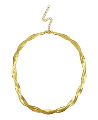 Adornia Gold 3-Piece Lariat, Herringbone Chain and Heart Pendant Necklace Set