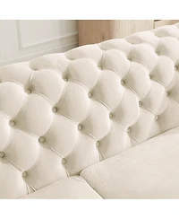 Streamdale Furniture Velvet Tufted Loveseat Sofa