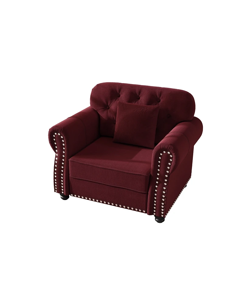 Streamdale Furniture Chesterfield Sofa with Nailhead Trim