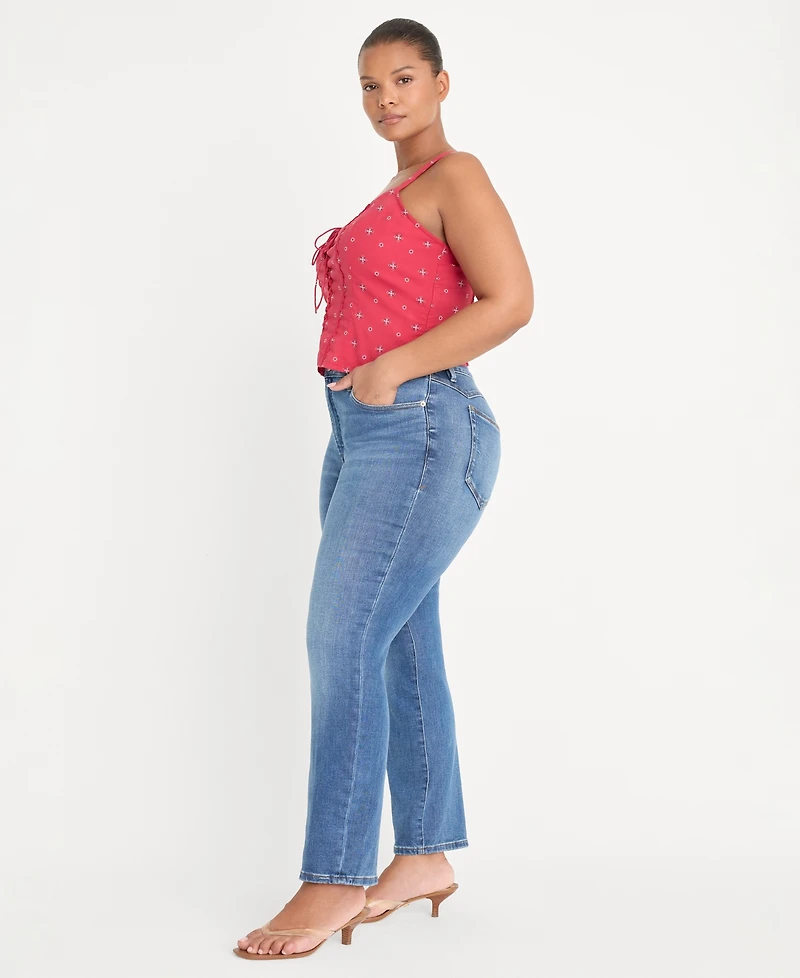 Good American Women's Mid-Rise Ankle-Length Jeans