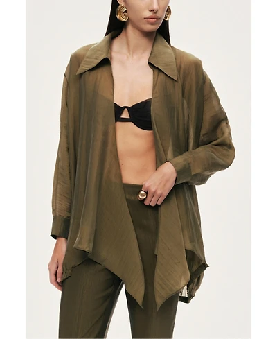 Nocturne Women's Fluid Open-Front Shirt