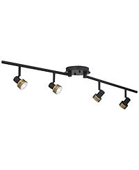 Pro Track 4-Light Heads Led Ceiling Track Light Fixture Kit GU10 Dimmable Black Gold Metal Modern Kitchen Bathroom