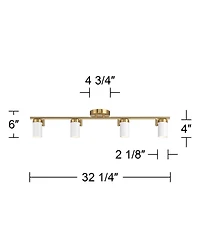 Pro Track 4-Light Heads Led Ceiling Track Light Fixture Kit GU10 Dimmable Directional Modern Kitchen Bathroom 32
