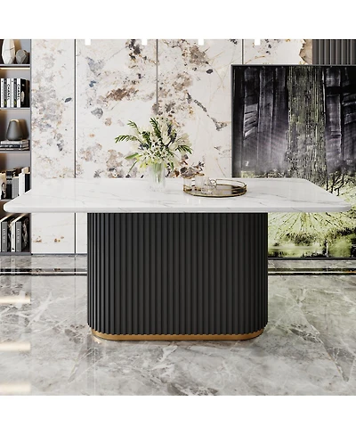 Streamdale Furniture Faux Marble Dining Table