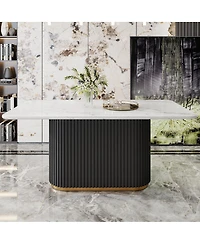 Streamdale Furniture Faux Marble Dining Table