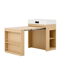 Streamdale Furniture Extendable Dining Table/Island with Storage and Power