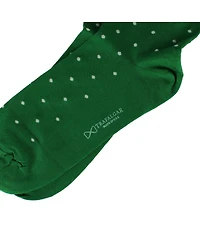 Trafalgar Men's Leo Polka Dot Mercerized Cotton Mid-Calf Socks