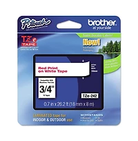 Brother P-Touch TZE242 0.7 in. x 26.2 ft. TZe Standard Adhesive Laminated Labeling Tape