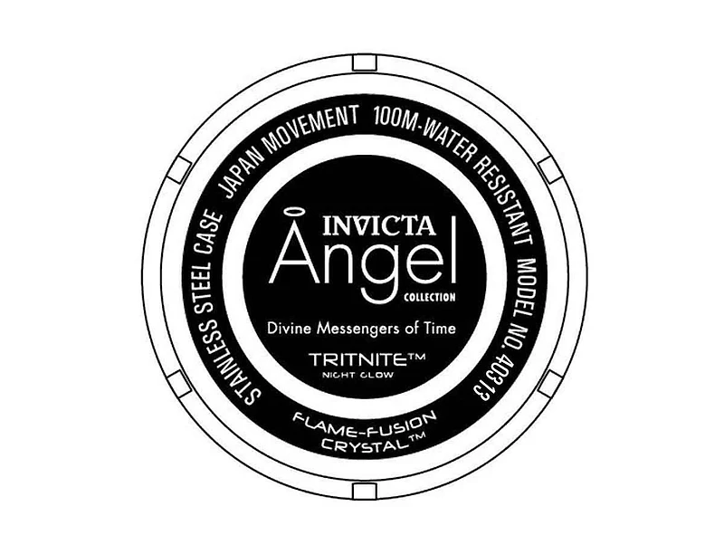 Invicta Women's 40313 Angel Quartz 3 Hand Dial Stainless Steel Watch