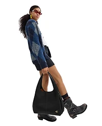 Coach Lana Medium Pebble Leather Shoulder Bag