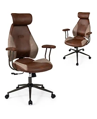 Sugift Ergonomic Office Chair Computer Desk Chair with 2D Headrest and Rocking Backrest