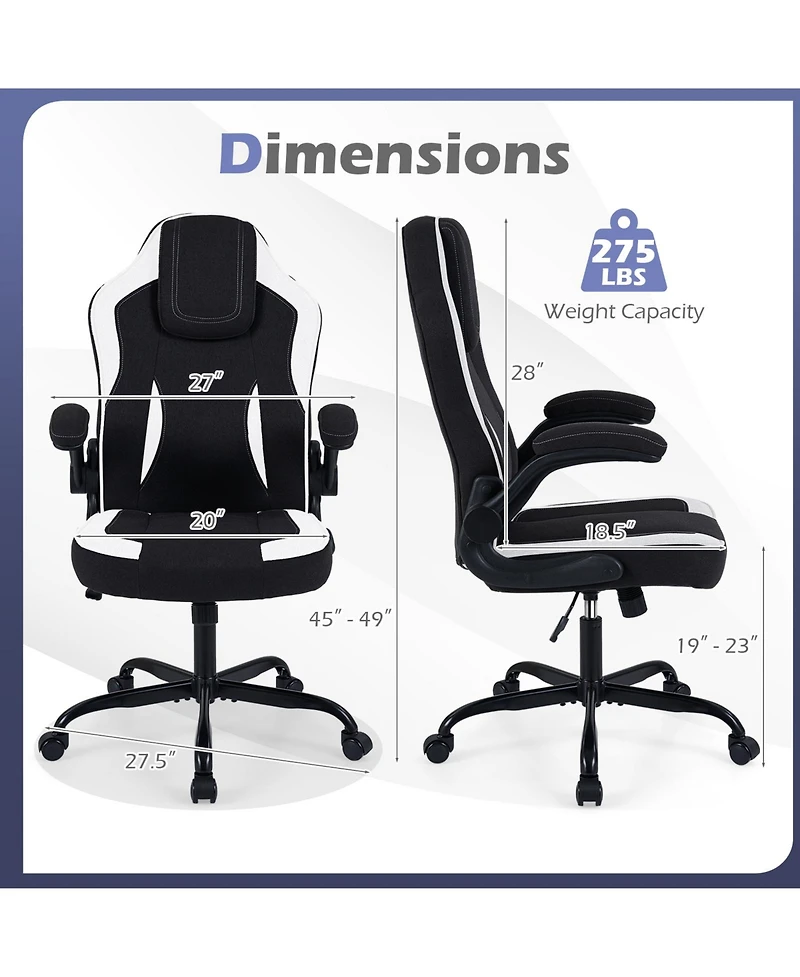 Sugift Ergonomic Computer Office Chair with 90degree(s) Flip-up Armrests