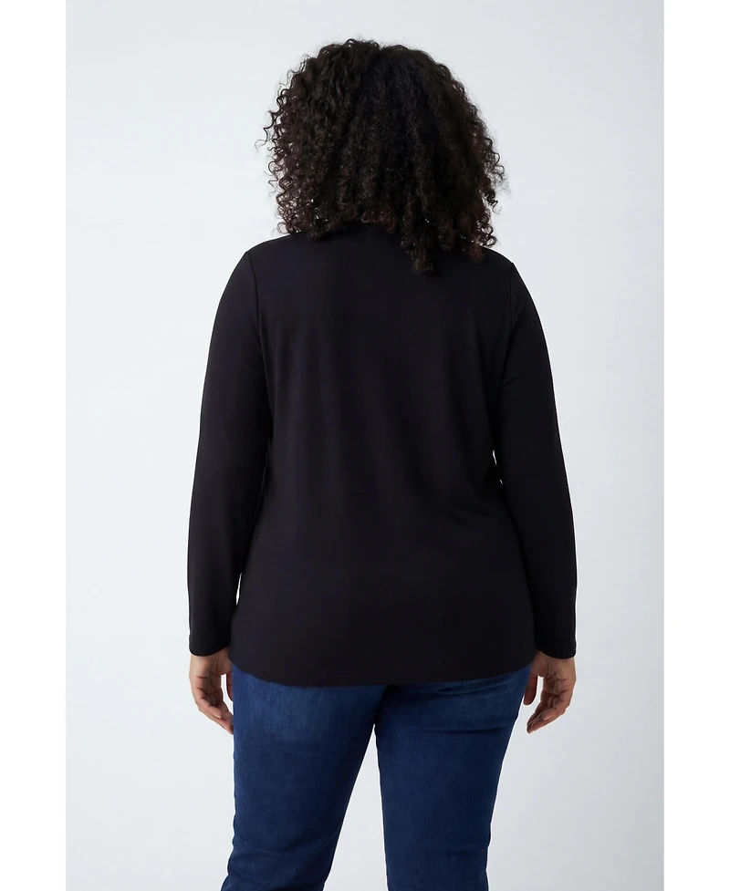 Woman Within Women's Perfect Long-Sleeve Crewneck Tee