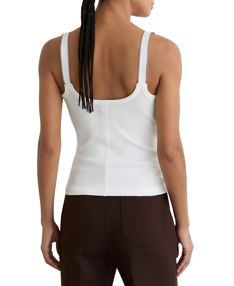 Reiss Women's Stretch-Cotton Hardware-Detail Vest