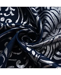 Rt Designers Collection Helena Halo Foil Blackout Polyester Window Curtain Grommet Panel 52" x 84