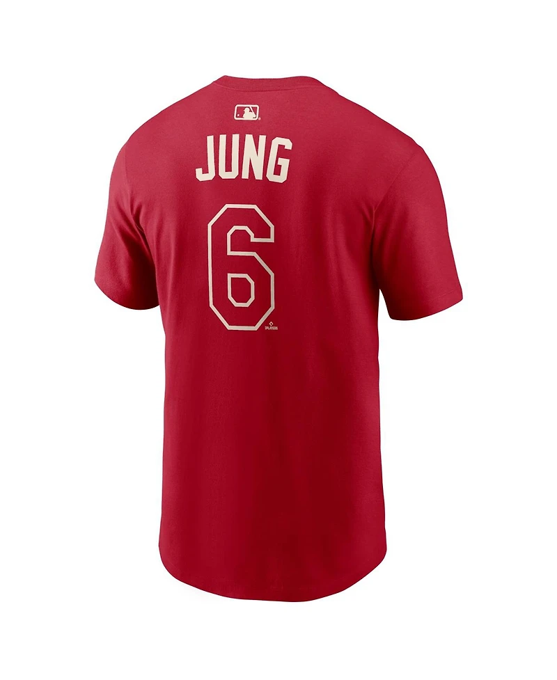 Nike Men's Josh Jung Red Texas Rangers 2026 City Connect Name Number T-Shirt